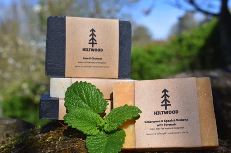 Stack of Hiltwood soaps